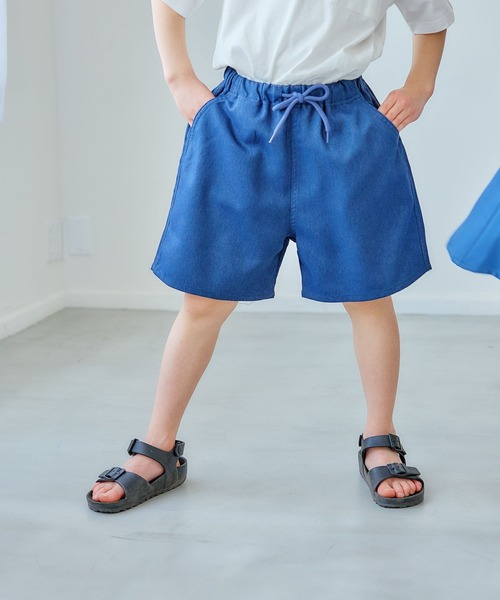 FOUND GOOD(ファウンドグッド)の「B/デニムライクショートP(その他パンツ・キッズ・ネイビー/アイボリー/ブルー系2・120cm/130cm/140cm/150cm)」の12枚目の写真