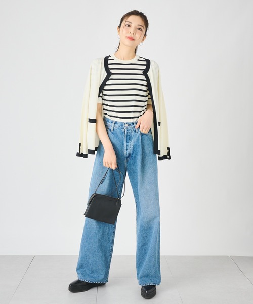 ever closet(エバークローゼット)の「シアーニットカーディガン(カーディガン/ボレロ・レディース・オフホワイト/ブラック・FREE)」の15枚目の写真