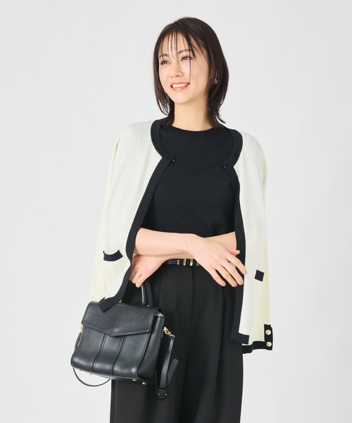 ever closet(エバークローゼット)の「シアーニットカーディガン(カーディガン/ボレロ・レディース・オフホワイト/ブラック・FREE)」の18枚目の写真