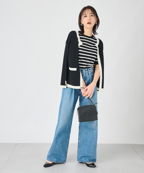 ever closet(エバークローゼット)の「シアーニットカーディガン(カーディガン/ボレロ・レディース・オフホワイト/ブラック・FREE)」の22枚目の写真