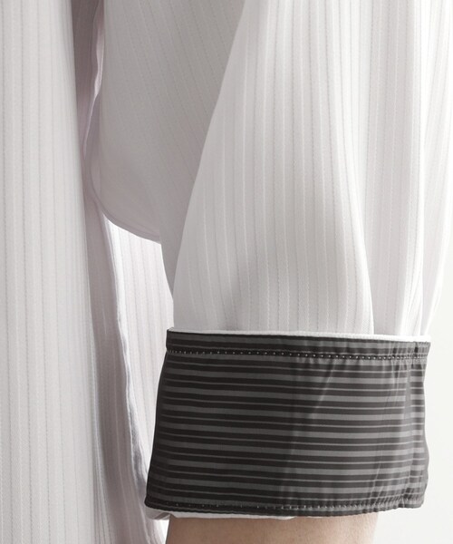 tk.TAKEO KIKUCHI(ティーケータケオキクチ)の「◆七分袖ドビー織シャツ(ビジネスシャツ・メンズ・ブラック系1/ブラック系2/ホワイト系2/ホワイト系3・03/02/04)」の22枚目の写真