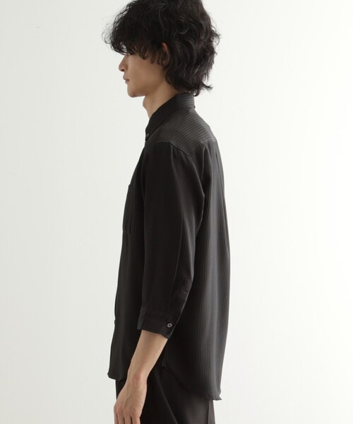 tk.TAKEO KIKUCHI(ティーケータケオキクチ)の「◆七分袖ドビー織シャツ(ビジネスシャツ・メンズ・ブラック系1/ブラック系2/ホワイト系2/ホワイト系3・03/02/04)」の16枚目の写真