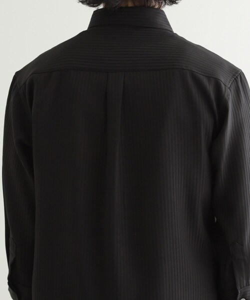 tk.TAKEO KIKUCHI(ティーケータケオキクチ)の「◆七分袖ドビー織シャツ(ビジネスシャツ・メンズ・ブラック系1/ブラック系2/ホワイト系2/ホワイト系3・03/02/04)」の8枚目の写真