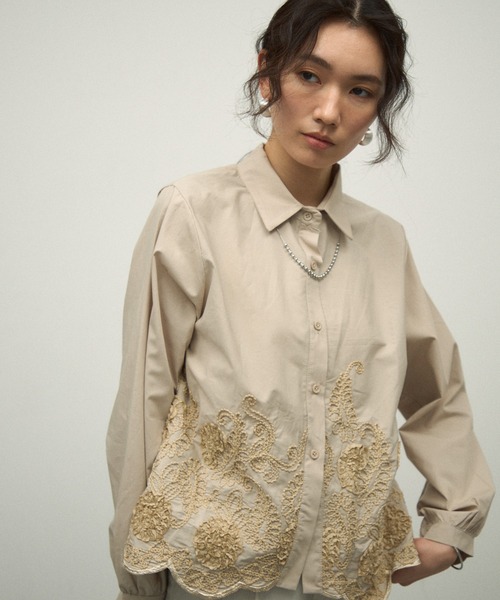セール】3D Embroidery Shirt / 3Dエンブロイダリーシャツ