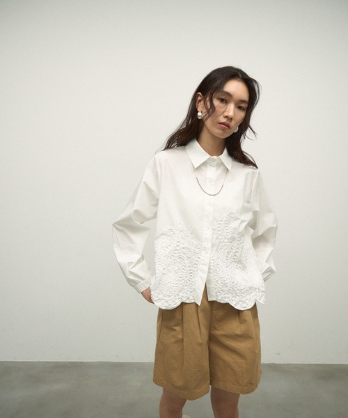 セール】3D Embroidery Shirt / 3Dエンブロイダリーシャツ