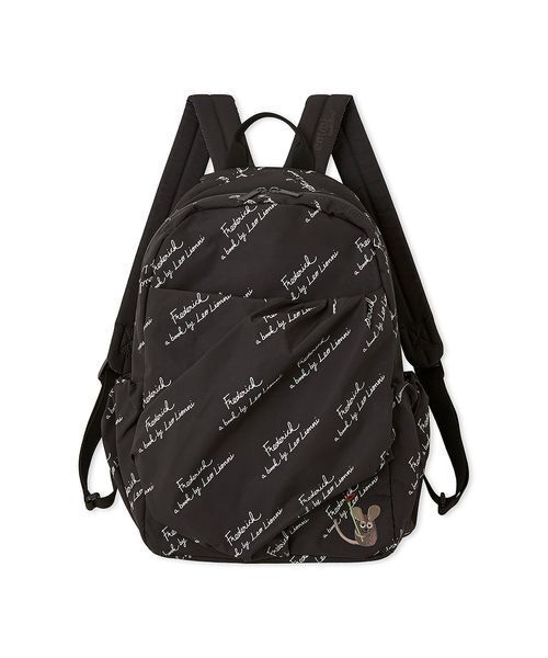 emmi（エミ）の「【emmi×Leo Lionni】撥水 ワッペンギャザーボディーバックパック（ショルダーバッグ・レディース・ブラック/ストライプ・FREE）」の2枚目の写真