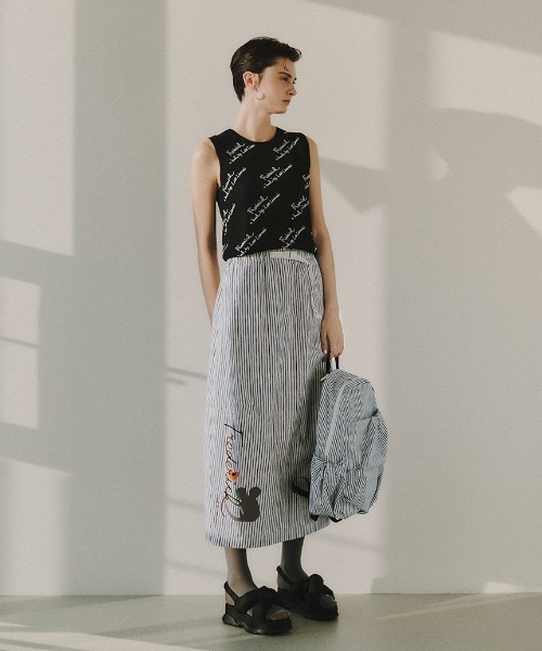 emmi（エミ）の「【emmi×Leo Lionni】撥水 ワッペンギャザーボディーバックパック（ショルダーバッグ・レディース・ブラック/ストライプ・FREE）」の3枚目の写真