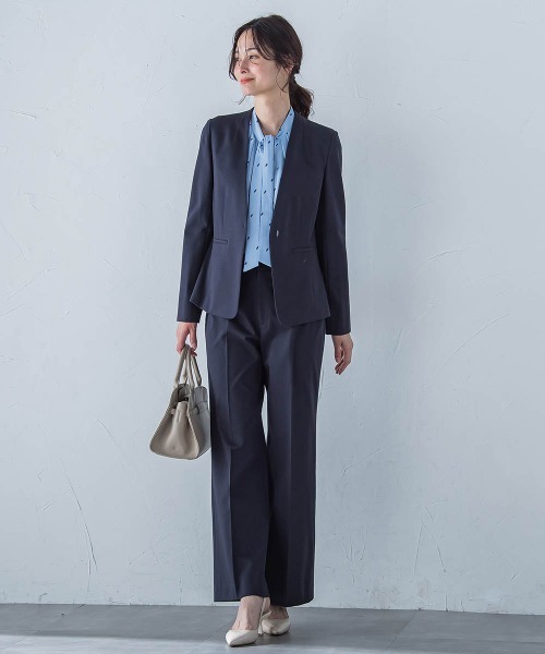 セール】クラシックボウタイプリントブラウス≪洗濯機で洗える