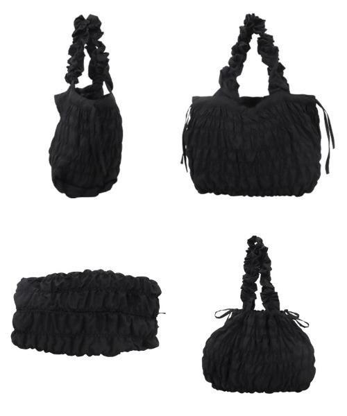 KOBE LETTUCE（コウベレタス）の「[ yuiさんコラボ ] シャーリングバッグ（トートバッグ・レディース・アイボリー/ベージュ/グリーン/ブラック・F）」の16枚目の写真