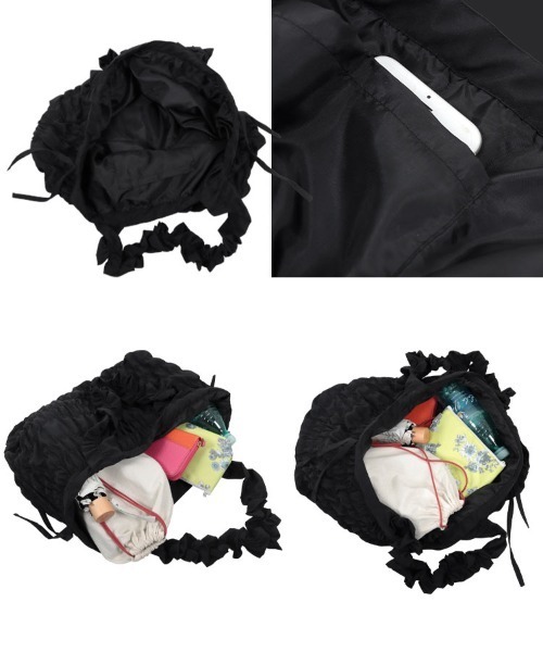 KOBE LETTUCE（コウベレタス）の「[ yuiさんコラボ ] シャーリングバッグ（トートバッグ・レディース・アイボリー/ベージュ/グリーン/ブラック・F）」の15枚目の写真