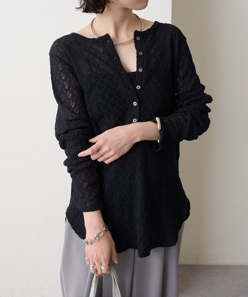 ON (オン) MERINO LONG-T メリノロングTシャツ　　Ｌ　ブラック Super140's メリノウールTシャツ ロングスリーブ / 長袖