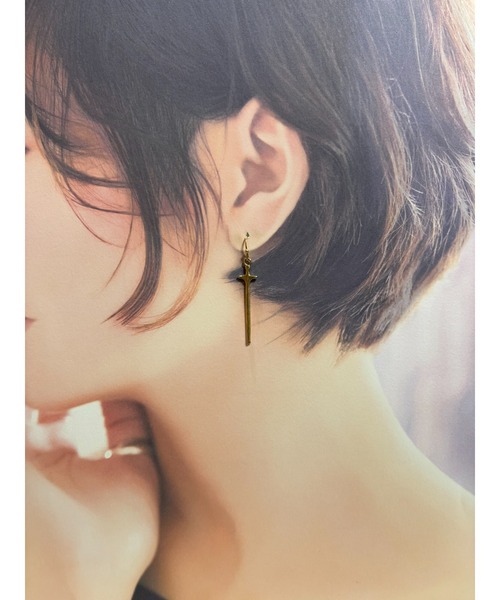 tone（トーン）の「【Ann】A086 クロスピアス　(MA)（ピアス（両耳用）・レディース・シルバー/ゴールド・FREE）」の5枚目の写真