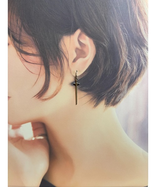 tone（トーン）の「【Ann】A086 クロスピアス　(MA)（ピアス（両耳用）・レディース・シルバー/ゴールド・FREE）」の6枚目の写真