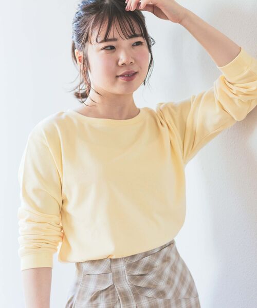 カットアウトライトスウェットロンT 【低身長・小柄女性