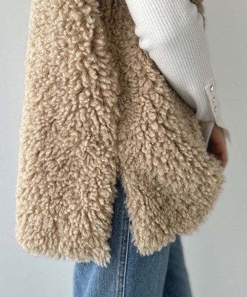 CLORE＋ プードルベスト ボアベスト ベージュ CLORE＋ プードルベスト ボアベスト ベージュ CLORE＋ プードルベスト