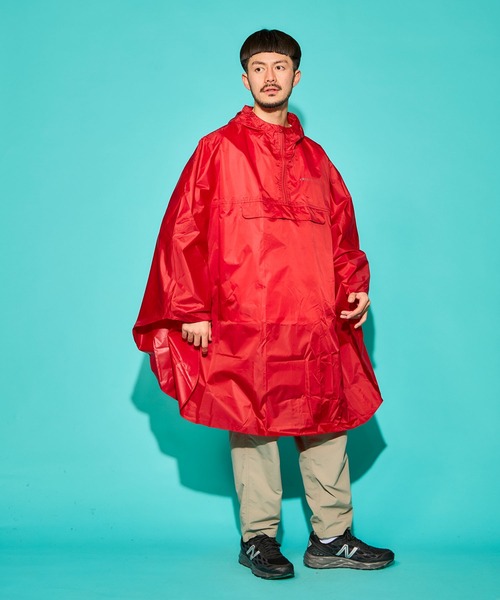 SAWINTO(ソイント)の「TREKMATES【トレックメイツ】- ROVE PONCHO / ローヴ ポンチョ(ポンチョ・メンズ・レッド・ONE SIZE)」の1枚目の写真