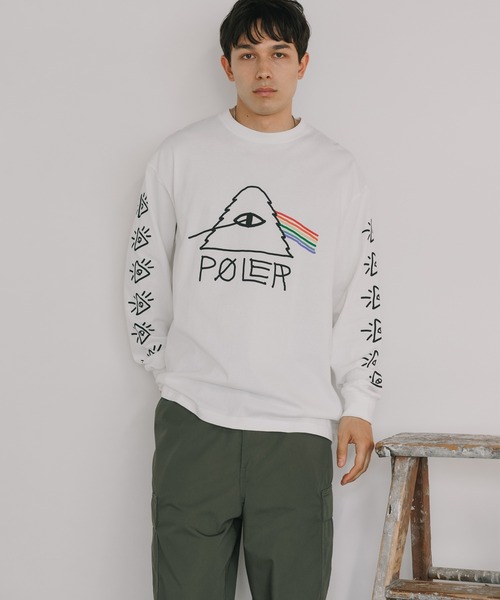 POLeR(ポーラー)の「POLeR/ポーラー PSYCHEDELIC RELAX FIT L/S TEE Tシャツ ロンT メンズ 夏物 夏服(Tシャツ/カットソー・メンズ・ブラック/ホワイト・XL/L/M)」の19枚目の写真