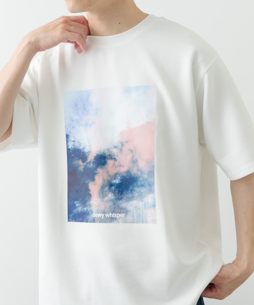ITEMS URBANRESEARCH（アイテムズ アーバンリサーチ）の「Art Graphic ポンチTシャツ Dewy（Tシャツ/カットソー・メンズ・ブラック/ホワイト・MEDIUM/LARGE）」の3枚目の写真