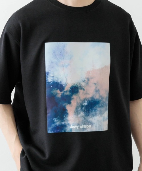 ITEMS URBANRESEARCH（アイテムズ アーバンリサーチ）の「Art Graphic ポンチTシャツ Dewy（Tシャツ/カットソー・メンズ・ブラック/ホワイト・MEDIUM/LARGE）」の11枚目の写真