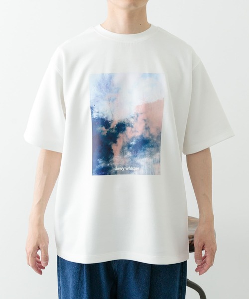 ITEMS URBANRESEARCH（アイテムズ アーバンリサーチ）の「Art Graphic ポンチTシャツ Dewy（Tシャツ/カットソー・メンズ・ブラック/ホワイト・MEDIUM/LARGE）」の15枚目の写真
