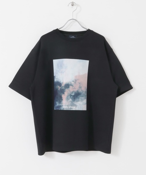 ITEMS URBANRESEARCH（アイテムズ アーバンリサーチ）の「Art Graphic ポンチTシャツ Dewy（Tシャツ/カットソー・メンズ・ブラック/ホワイト・MEDIUM/LARGE）」の20枚目の写真