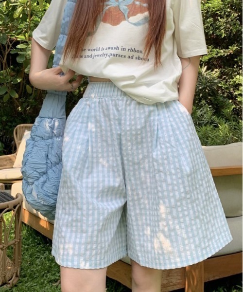 日本未入荷 mostwanted★レーストリムギンガムショーツ 日本未入荷 mostwanted☆レーストリムギンガムショーツ