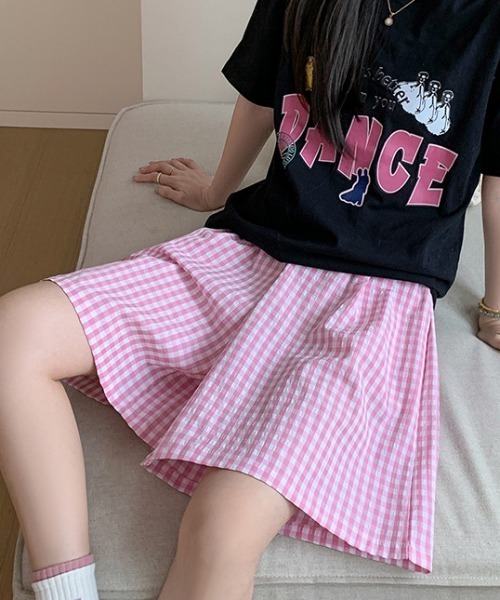 Teem Store（チームストア）の「ギンガムチェックイージーショートパンツ（その他パンツ・レディース・ライトブルー/ブラック/ピンク/ブルー・M/L）」の18枚目の写真