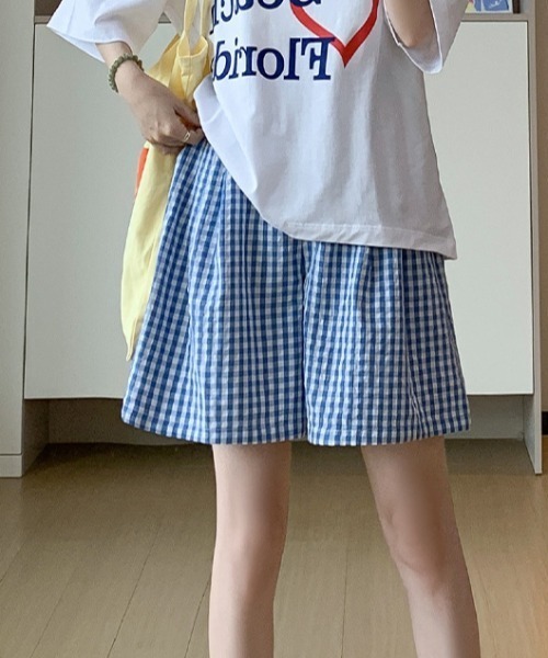 Teem Store（チームストア）の「ギンガムチェックイージーショートパンツ（その他パンツ・レディース・ライトブルー/ブラック/ピンク/ブルー・M/L）」の15枚目の写真