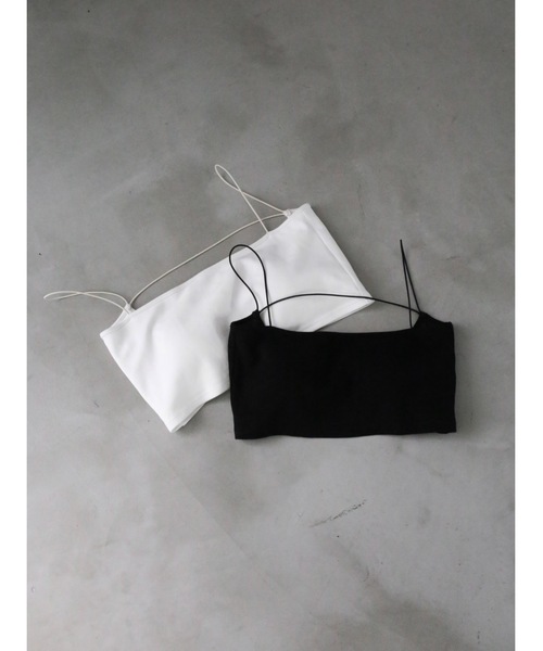 Katrin TOKYO(カトリーントーキョー)の「cup-in cropped camisole(キャミソール・レディース・ブラック/ホワイト・FREE/XS)」の3枚目の写真