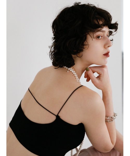 Katrin TOKYO(カトリーントーキョー)の「cup-in cropped camisole(キャミソール・レディース・ブラック/ホワイト・FREE/XS)」の16枚目の写真