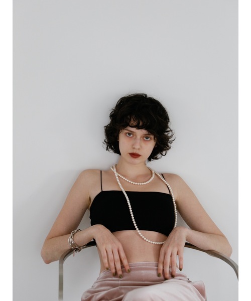 Katrin TOKYO(カトリーントーキョー)の「cup-in cropped camisole(キャミソール・レディース・ブラック/ホワイト・FREE/XS)」の19枚目の写真