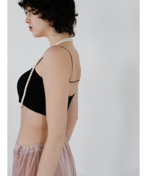 Katrin TOKYO(カトリーントーキョー)の「cup-in cropped camisole(キャミソール・レディース・ブラック/ホワイト・FREE/XS)」の21枚目の写真