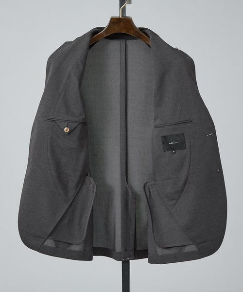 ABAHOUSE(アバハウス)の「【セットアップ対応/FLEX JACKET】Breeze cool カノコ ジャケット /通気性 ストレッチ 吸水速乾 イージーケア(テーラードジャケット・メンズ・チャコールグレー/サックスブルー/ネイビー・44/46/48/50)」の9枚目の写真