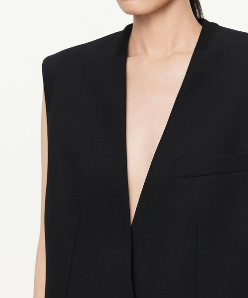 JNBY（ジェーエヌビーワイ）の「Sleek Mid-length Blazer Vest / ブレザーベスト（ベスト・レディース・ブラック・34）」の6枚目の写真