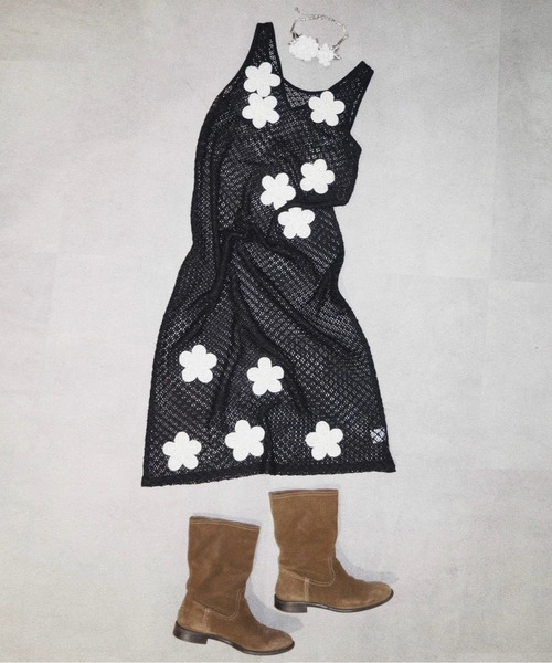 セール】2way flower wappen mesh OP / フラワーワッペン