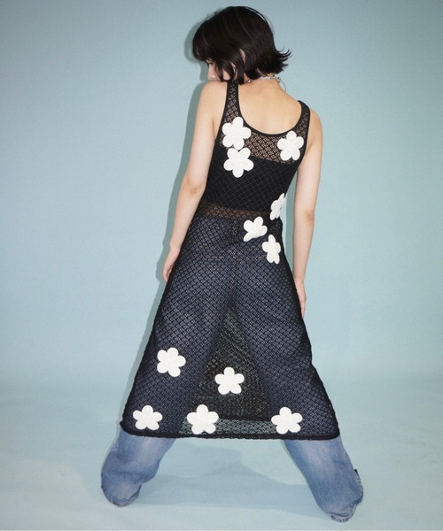 セール】2way flower wappen mesh OP / フラワーワッペン