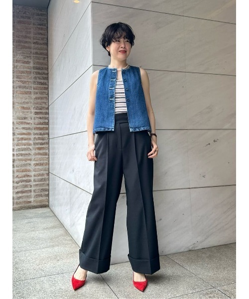 ESTNATION（エストネーション）の「ESTNATION / マルチボーダー キャミソール（キャミソール・レディース・ライトホワイト/ブラウン系その他・FREE）」の8枚目の写真