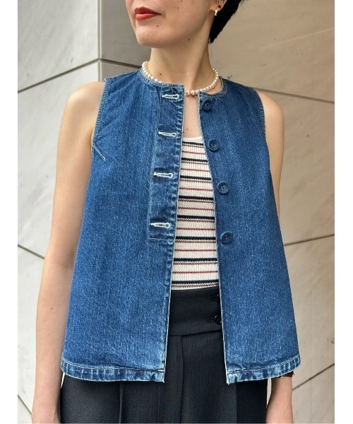 ESTNATION（エストネーション）の「ESTNATION / マルチボーダー キャミソール（キャミソール・レディース・ライトホワイト/ブラウン系その他・FREE）」の6枚目の写真