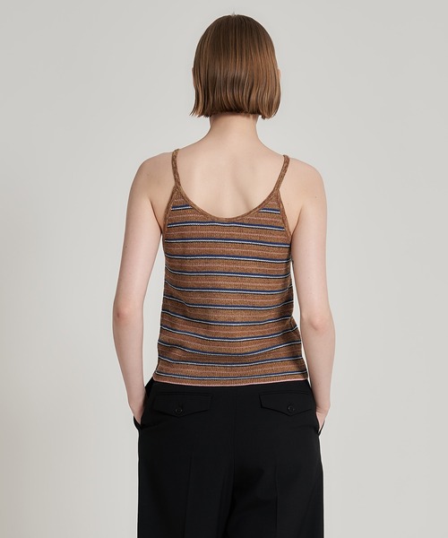 ESTNATION（エストネーション）の「ESTNATION / マルチボーダー キャミソール（キャミソール・レディース・ライトホワイト/ブラウン系その他・FREE）」の10枚目の写真