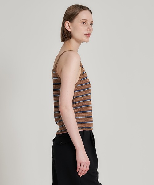 ESTNATION（エストネーション）の「ESTNATION / マルチボーダー キャミソール（キャミソール・レディース・ライトホワイト/ブラウン系その他・FREE）」の9枚目の写真
