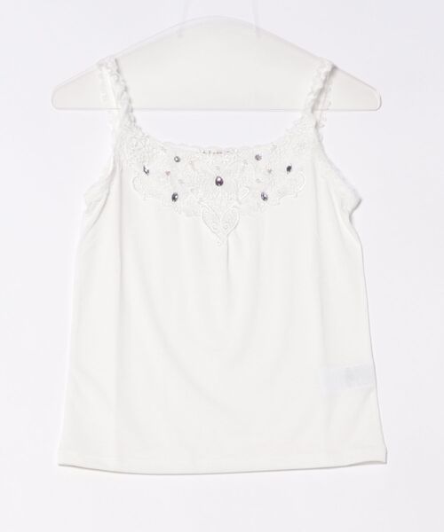 axes femme（アクシーズファム）の「ビジュー×蝶レースタンク（タンクトップ・レディース・ブラック/ピンク/キナリ・FREE）」の4枚目の写真