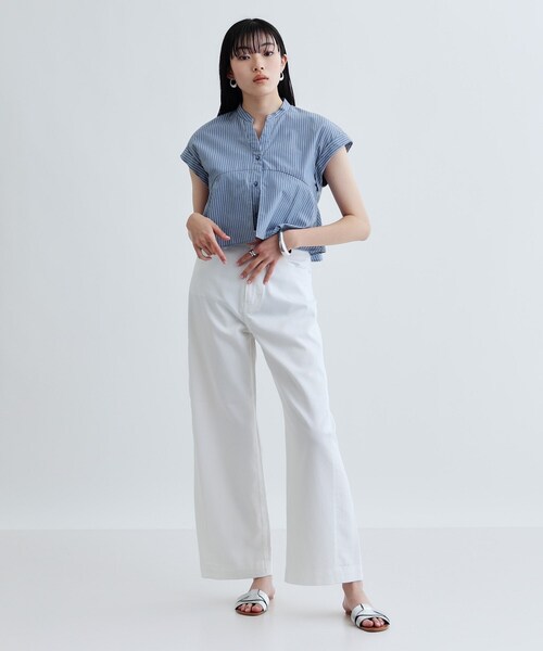 GALLEST(ギャレスト)の「ライトワイドデニム(デニムパンツ・レディース・ホワイト/ライトブルー・36/38/40)」の10枚目の写真