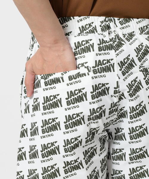 Jack Bunny ロゴプリントパンツ ネイビー Jack Bunny ロゴプリントパンツ ネイビー メンズウェア
