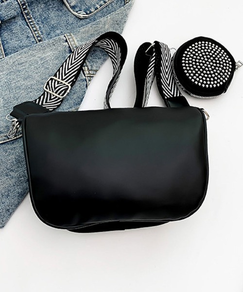 shoppinggo(ショッピングゴー)の「ミニショルダーバッグ 2点セット(ショルダーバッグ・レディース・シルバー/ブラック・FREE)」の21枚目の写真