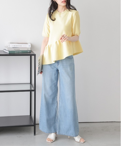 La-gemme(ラジェム)の「アシンメトリーペプラムニットトップス(ニット/セーター・レディース・ブラック/ピンク/ベージュ/イエロー/ホワイト・フリー)」の21枚目の写真