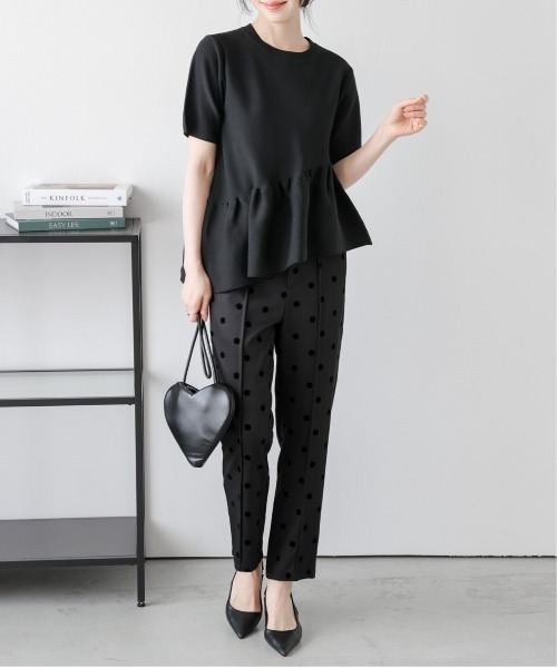 La-gemme(ラジェム)の「アシンメトリーペプラムニットトップス(ニット/セーター・レディース・ブラック/ピンク/ベージュ/イエロー/ホワイト・フリー)」の13枚目の写真