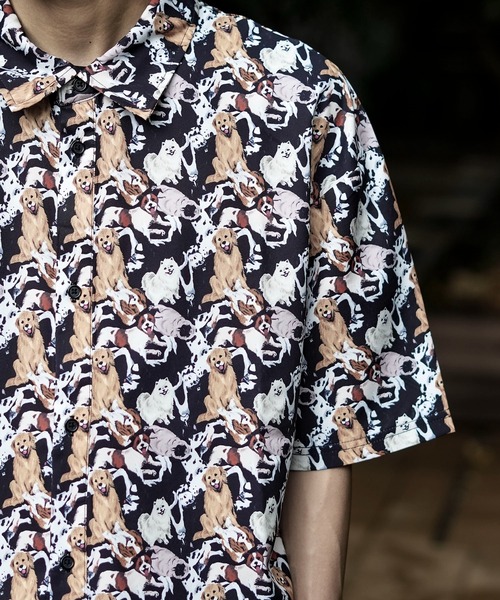 UNIIT(ユニット)の「犬猫アロハ ビッグシャツ(シャツ/ブラウス・メンズ・その他/その他1・MEDIUM/LARGE)」の2枚目の写真