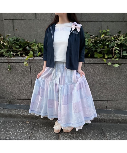 美品　ピンクハウス　パッチワーク　紫陽花　グラデーション　スカート あじさいグラデーションパッチワークスカート *〜【電話注文可