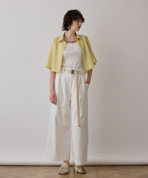 Diagram（ダイアグラム）の「ストレッチワイドパンツ（その他パンツ・レディース・カーキ/グリーン/ホワイト/ブラック・38/36/34）」の10枚目の写真