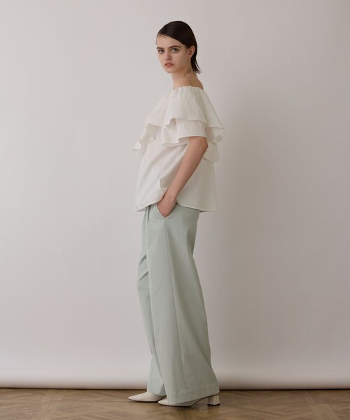 Diagram（ダイアグラム）の「ストレッチワイドパンツ（その他パンツ・レディース・カーキ/グリーン/ホワイト/ブラック・38/36/34）」の15枚目の写真